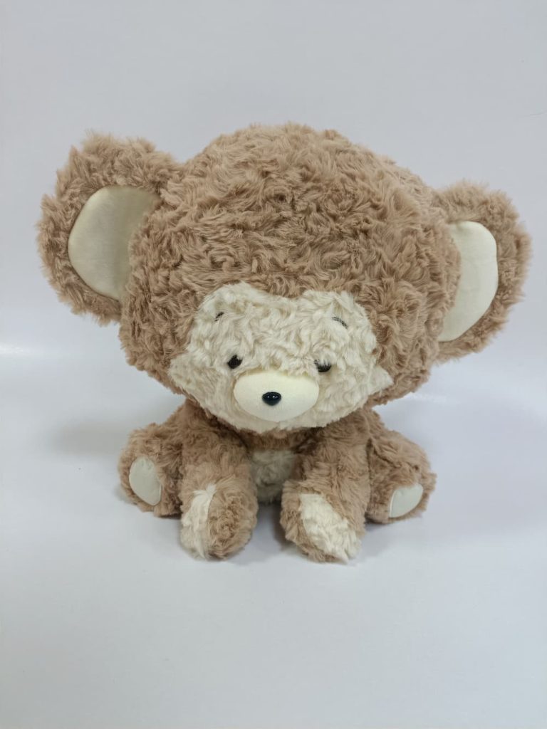 Cute big head sitting posture monkey fox elephant stuffed plush toy