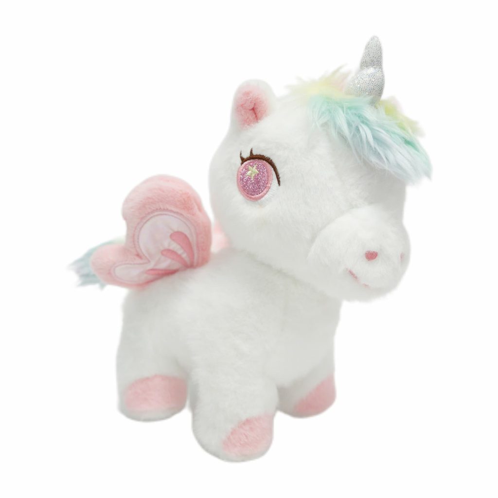 Pink Unicorn Stuffed Animal With Wings