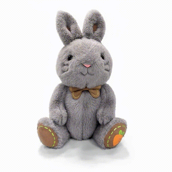 Gray Bunny Plush Toy
