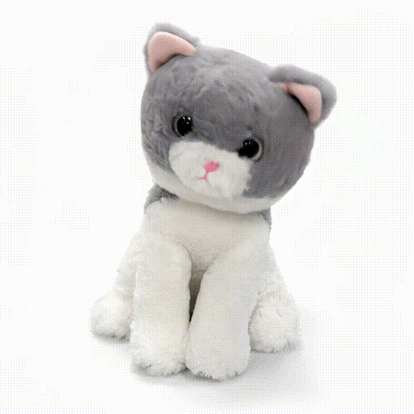 Soft Cuddle Gray Kitty Plush Toy