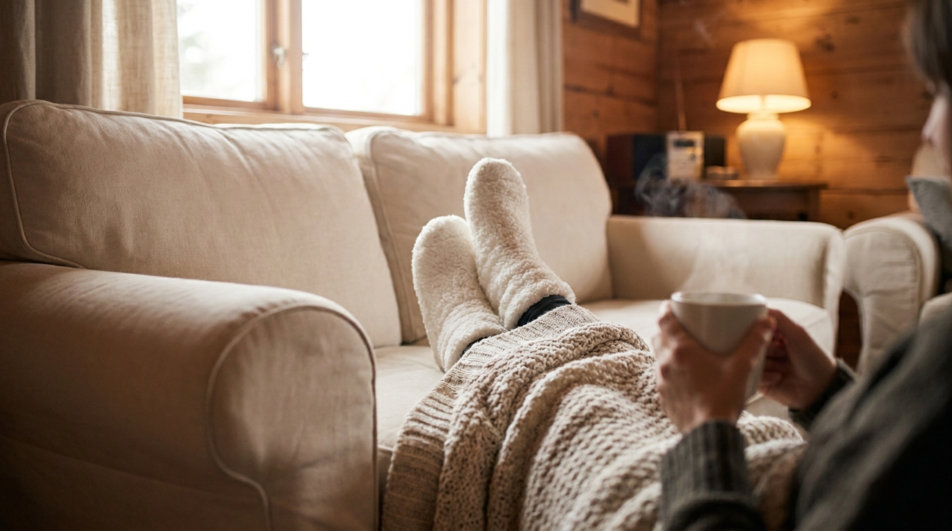 fuzzy plush slipper socks cozy winter