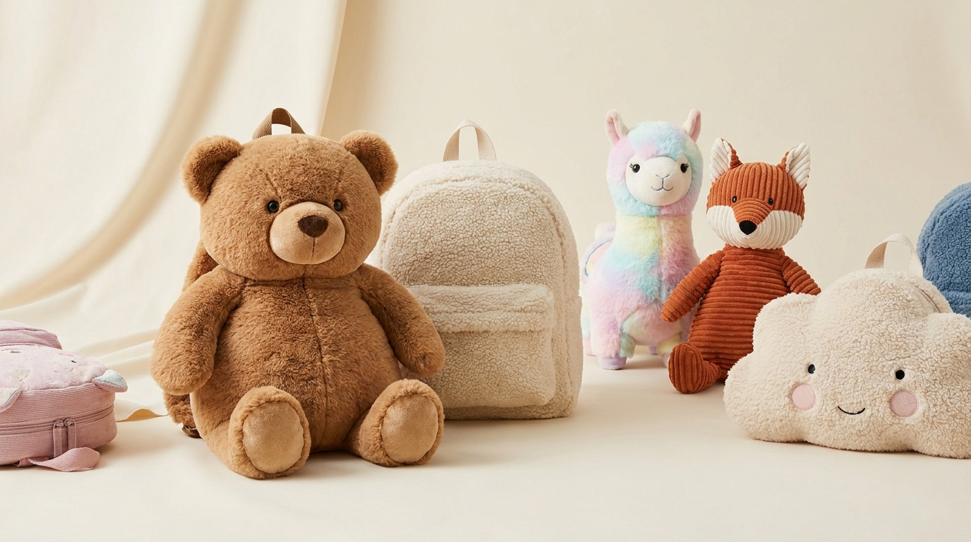 plush backpacks animal inspired minimalist